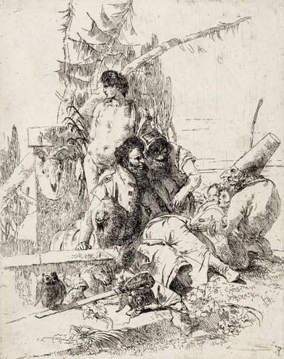 Punchinello neuvoo tekijältä Giovanni Battista Tiepolo